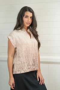 harriet jane dune grasses photo print hemp top