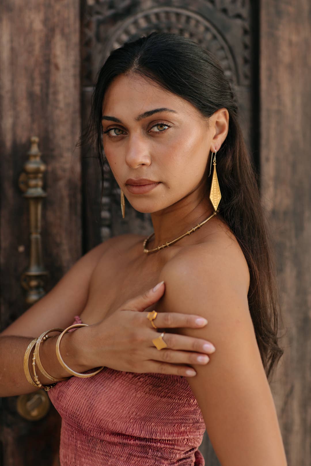 Izara earrings - Brass 