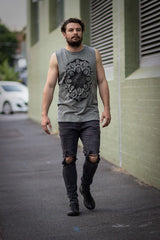 Electric Dodeca Wearable Art Of Zig Mens Tank Tantrika Australia