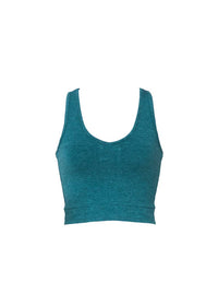 ember crop tank in bamboo with lacing detail in the back