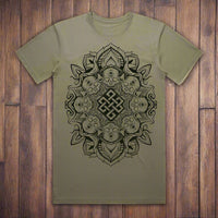 flat lay ot thsirt with embrace your mortality print