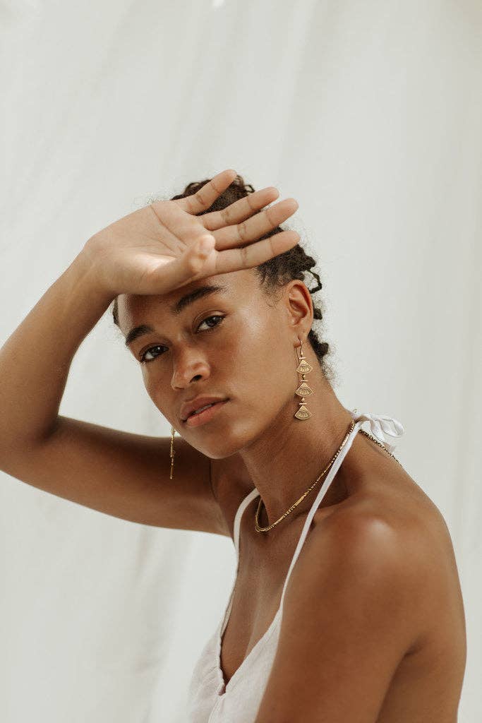 Triya Earrings - Brass