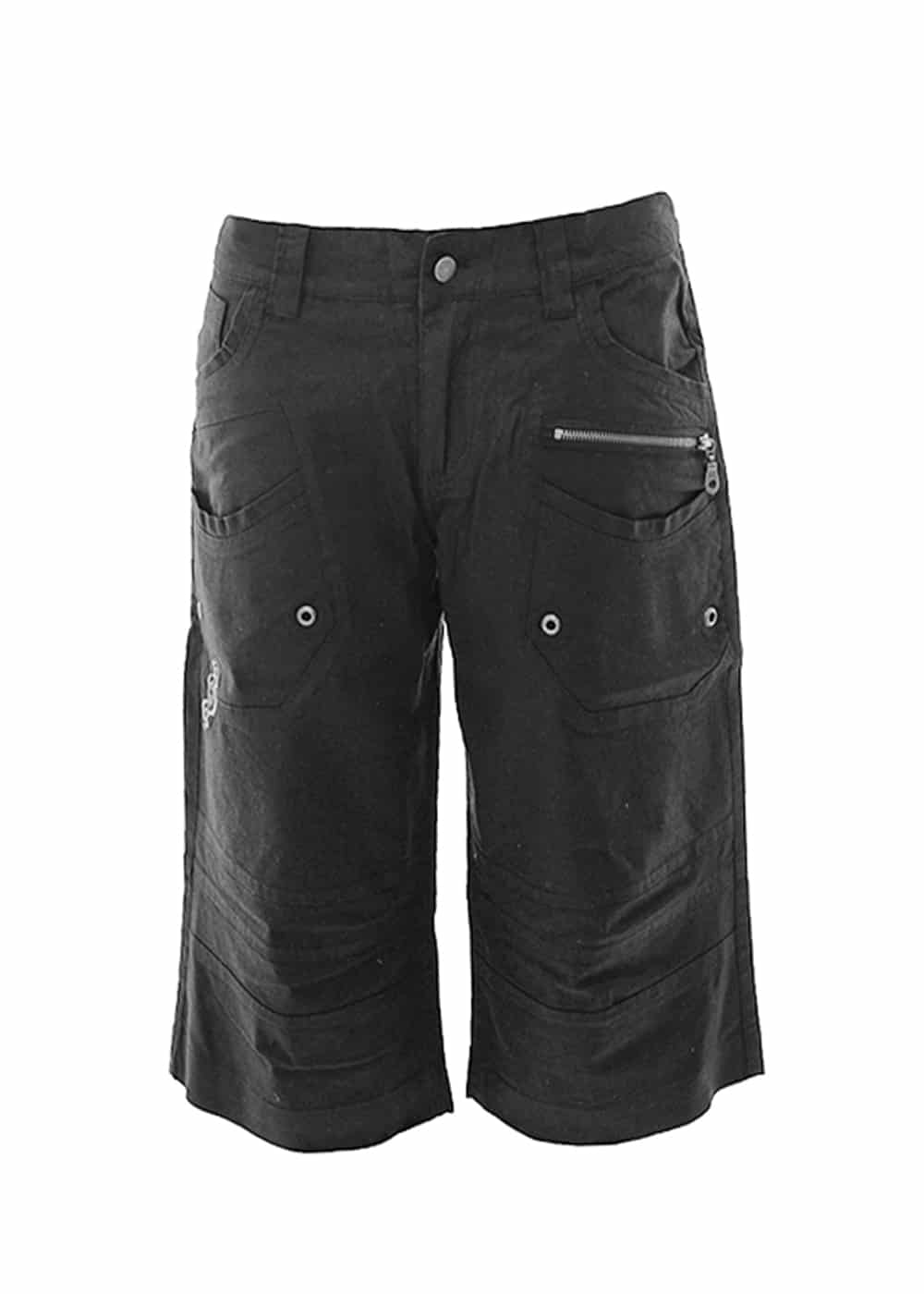 mens hemp 3/4 cargo dress shorts