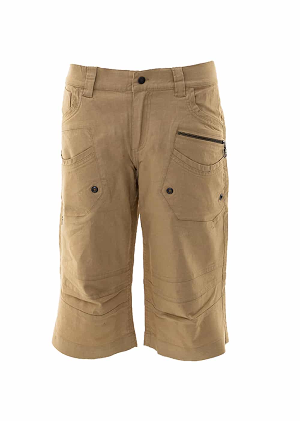 mens hemp 3/4 cargo dress shorts