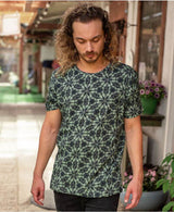 men's psychedelic print geometric tshirt 