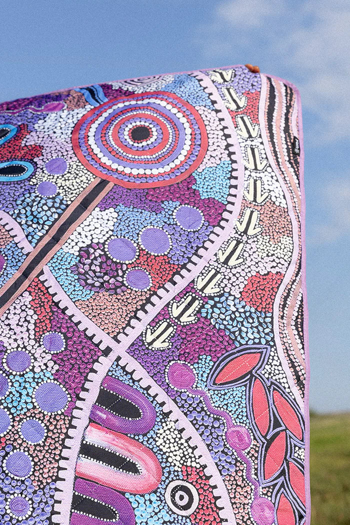 Indigenous Art Folding Picnic Rug - Grandmothers Country