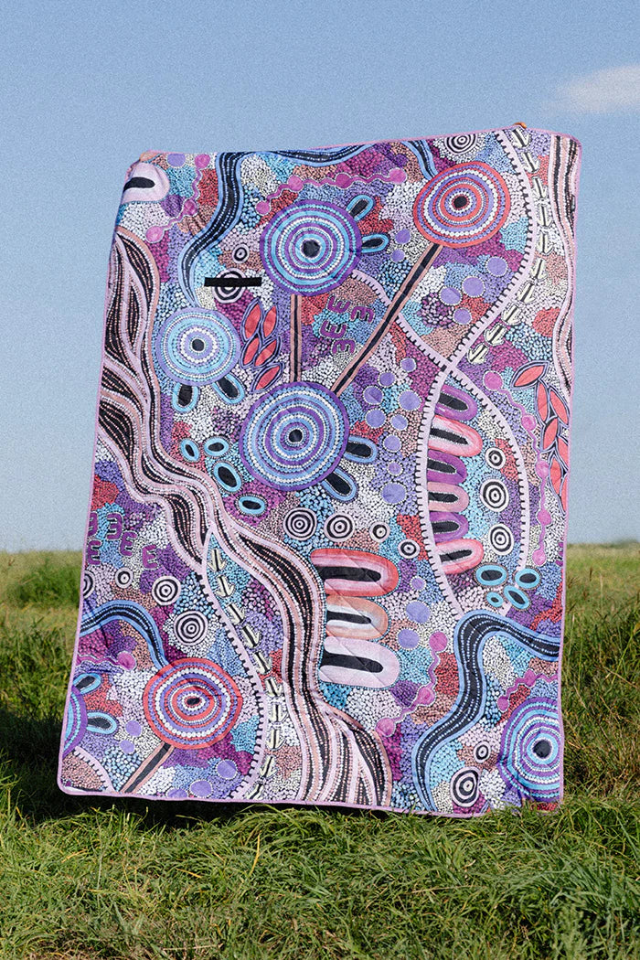 Indigenous Art Folding Picnic Rug - Grandmothers Country