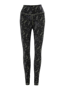 ladies bamboo leggings with acid wash print by nomads hemp wear