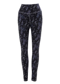 ladies bamboo leggings with acid wash print by nomads hemp wear