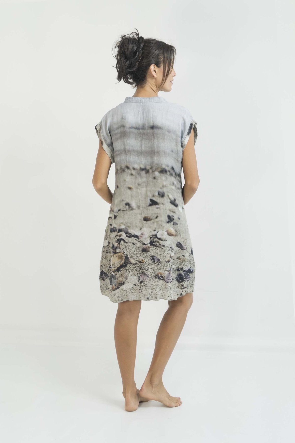 harriet jane hemp dress with seashell print