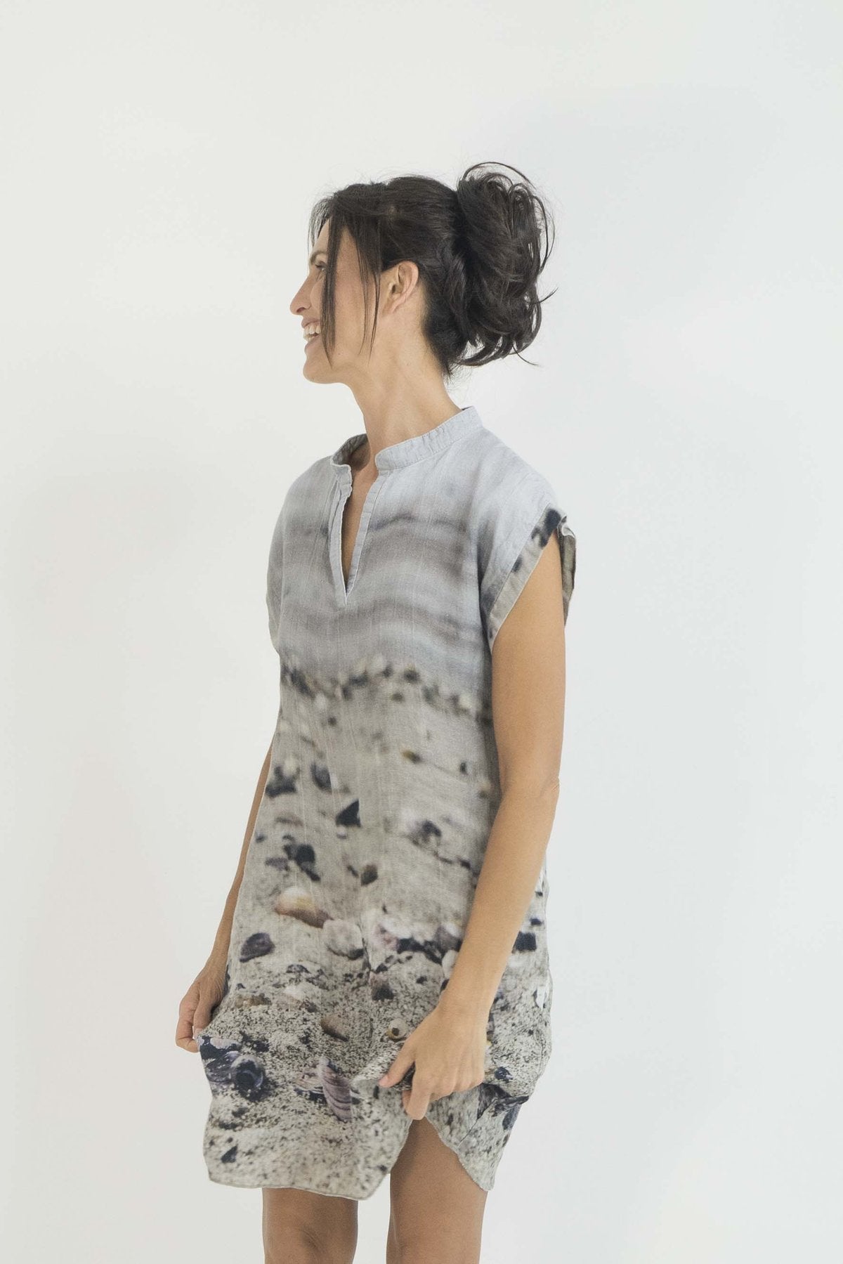harriet jane hemp dress with seashell print