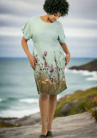 harriet jane seaside meadow linen tencel pocket dress tantrika sustainable fashion australia