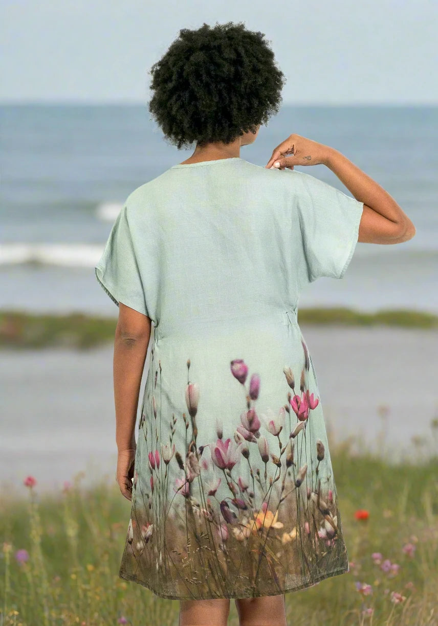 harriet jane seaside meadow linen tencel pocket dress tantrika sustainable fashion australia