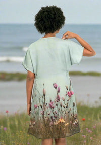 harriet jane seaside meadow linen tencel pocket dress tantrika sustainable fashion australia