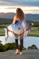 harriet jane wool and silk scarf of mount wellington sunset hobart tasmania tantrika australia