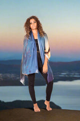 harriet jane wool and silk scarf of mount wellington sunset hobart tasmania tantrika australia