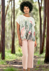 Harriet Jane Silver Princess Gum One Size Linen Top Tantrika Australia Sustainable Fashion