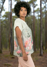 Harriet Jane Silver Princess Gum One Size Linen Top Tantrika Australia Sustainable Fashion