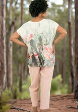 Harriet Jane Silver Princess Gum One Size Linen Top Tantrika Australia Sustainable Fashion