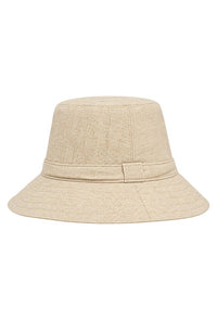 Hemp Fedora Hat in natural organic hemp with a medium brim and UV protection.