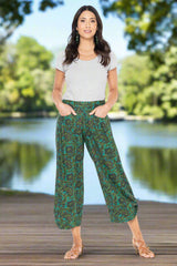 ladies cotton pant with gorgeous paisley print