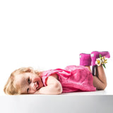 honeysuckle kids flower felt slippers