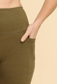 Horizon Hemp Leggings - Olive
