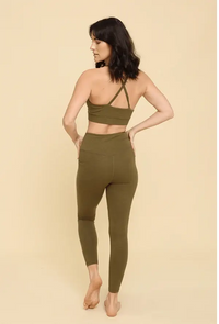 Horizon Hemp Leggings - Olive