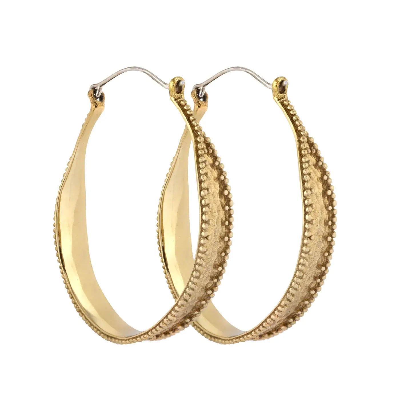 indra brass hoops by nakila collective