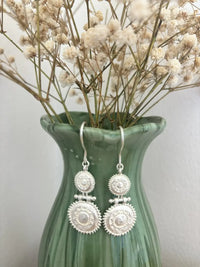 white brass earrings by nakila