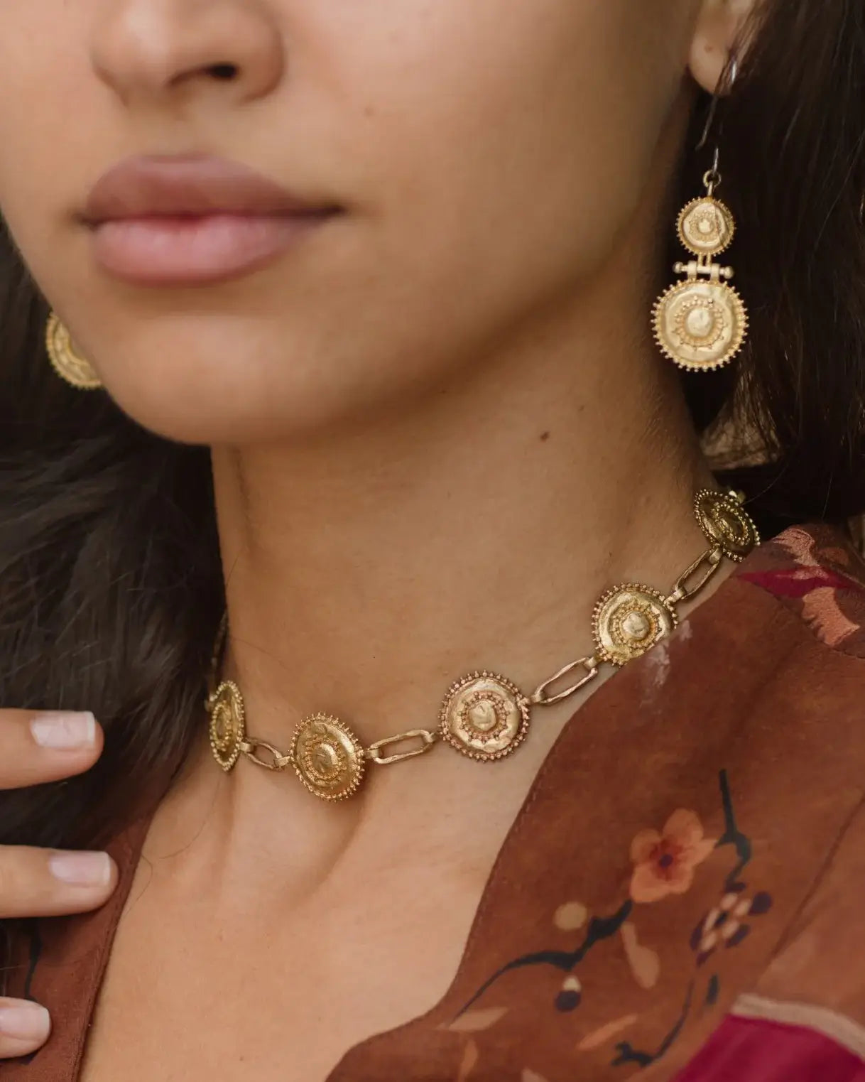 white brass earrings by nakila