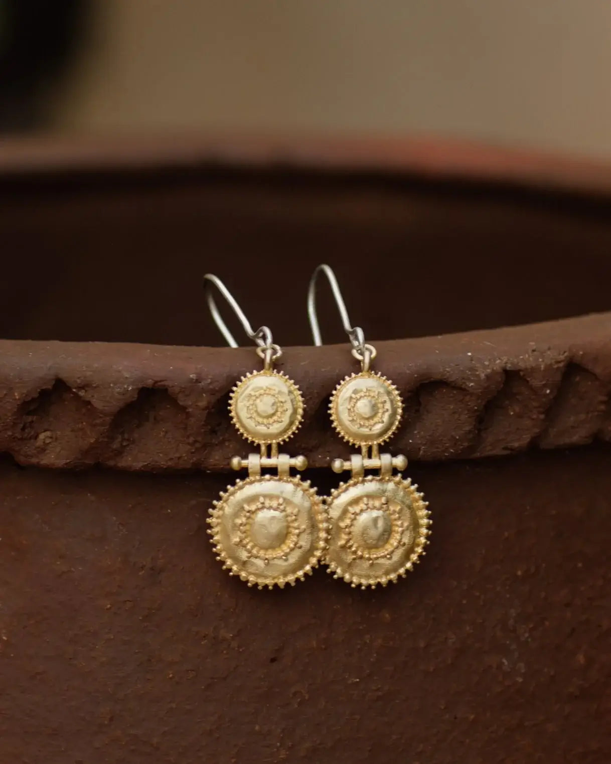 brass earrings by nakila