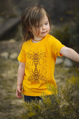 art of zig kids yellow bee tshirt