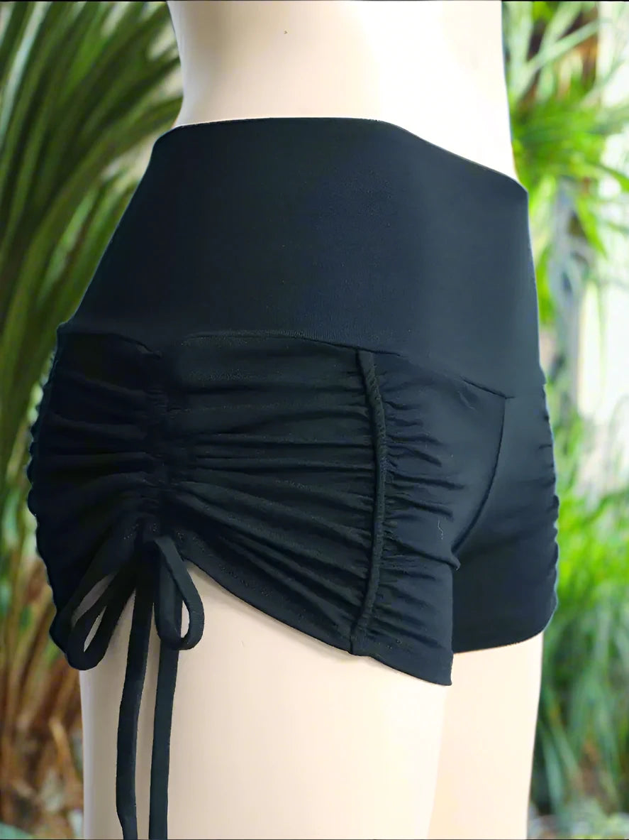 ladies festival shorts with tie up sides