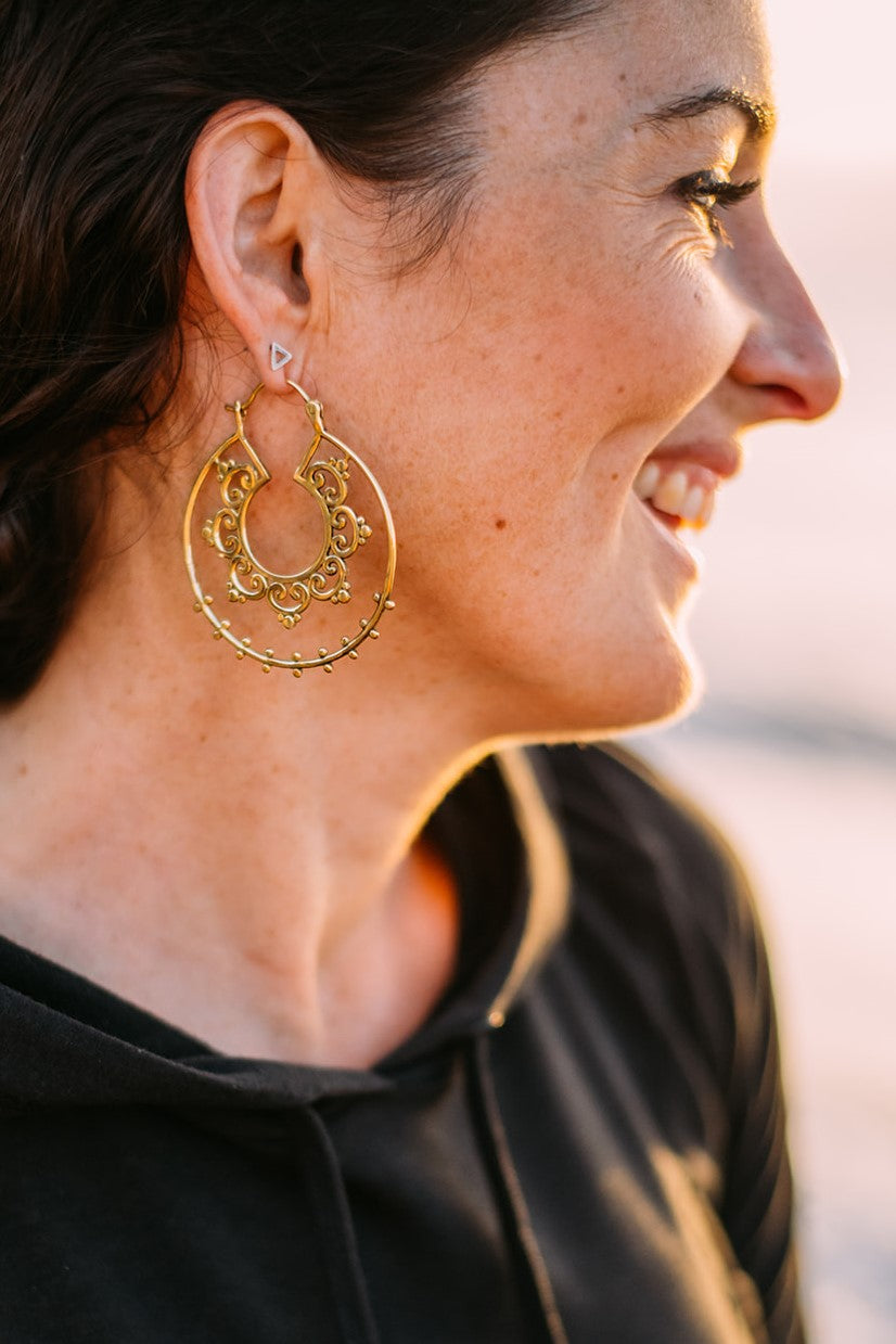 Brass earrings 