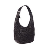 ladies woven leather shoulder bag