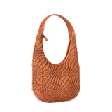 ladies woven leather shoulder bag
