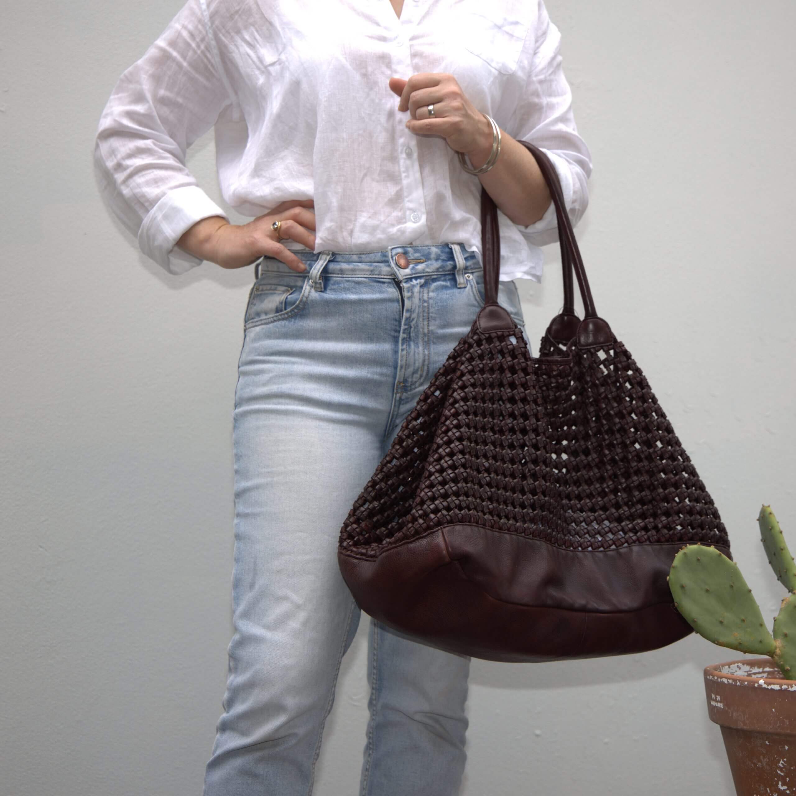 Pebbly Leather Bag