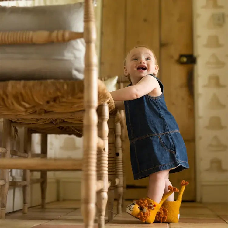 kids felt lion slippers