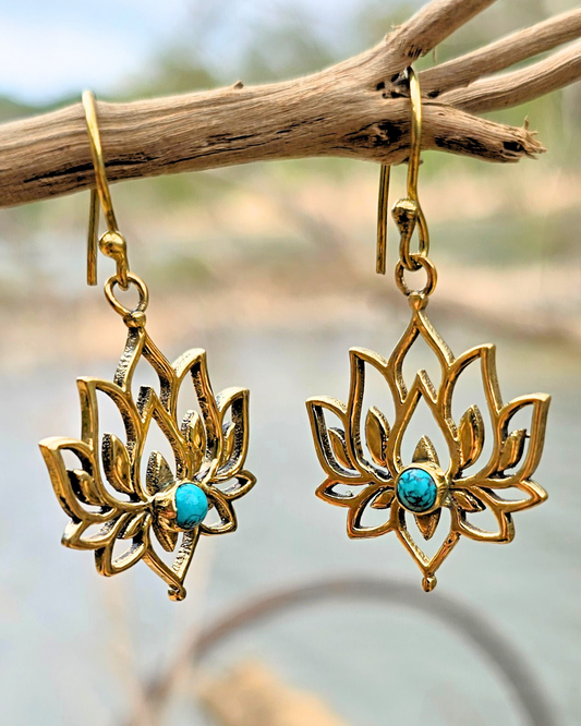 Lotus Crystal Earrings