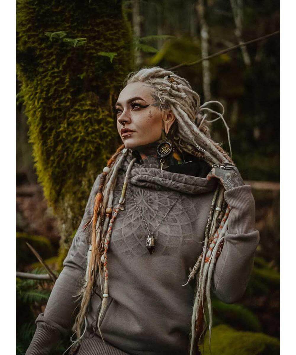 LADY WEARING JUMPER IN THE FOREST
