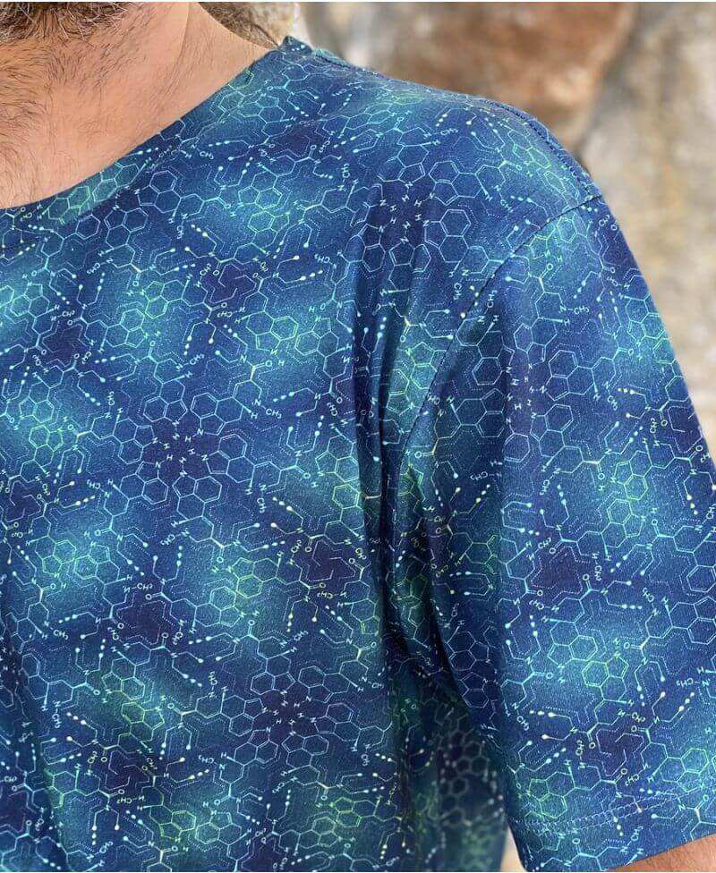LSD molecule print mens tshirt