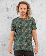 mayan print mens cotton t-shirt