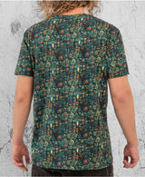 mayan print mens cotton t-shirt