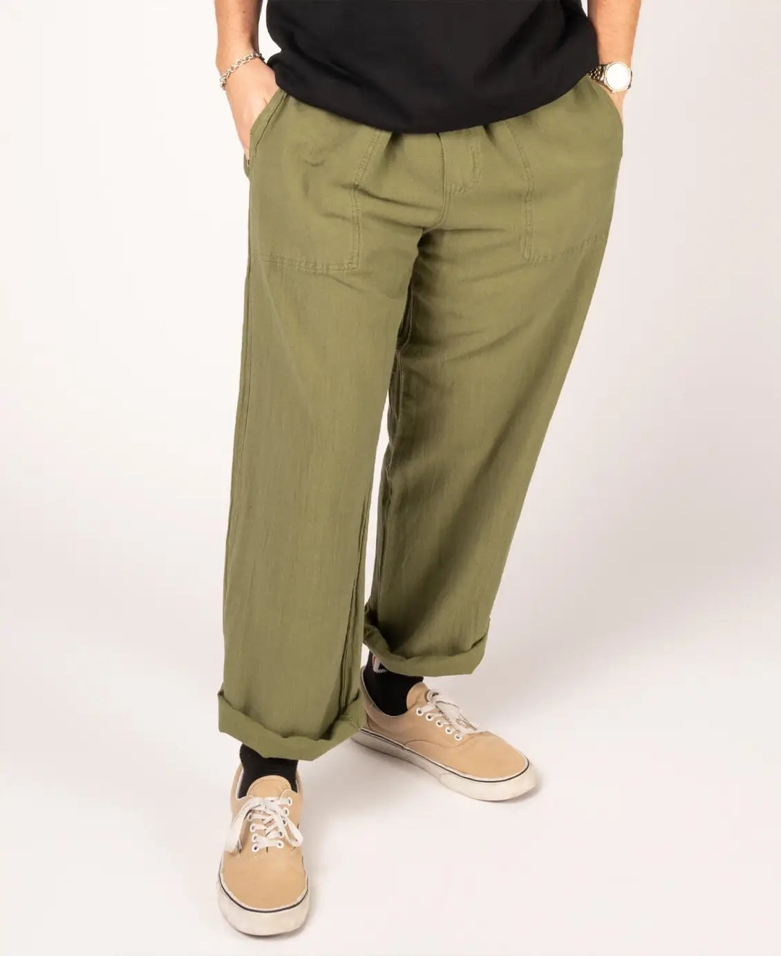 Hemp Yoga Pants - Moss