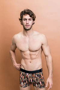 grass tree print bamboo mens boxers