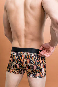 grass tree print bamboo mens boxers