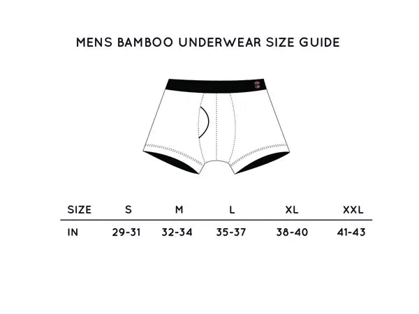 grass tree print bamboo mens boxers