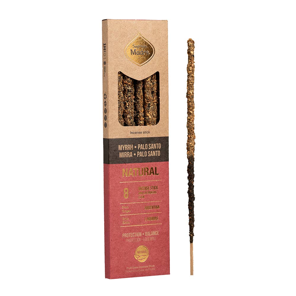 Palo Santo stick with packaging on a white background