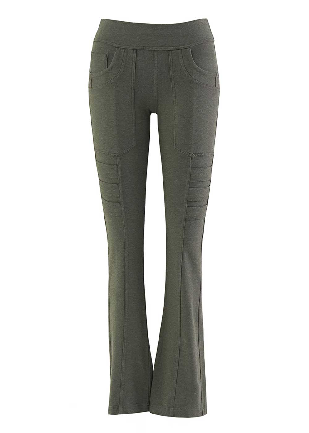 Green pants on a white background